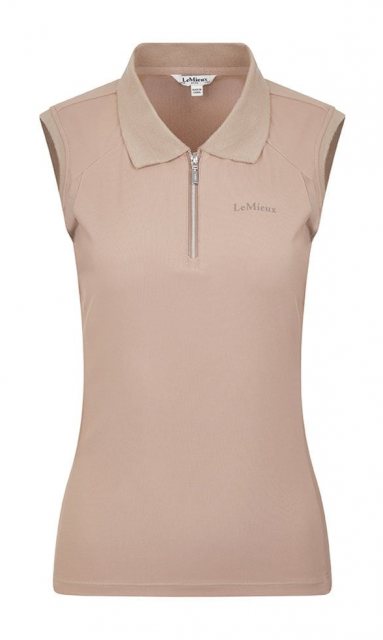 LeMieux LeMieux Sleeveles Sport Polo - Mink