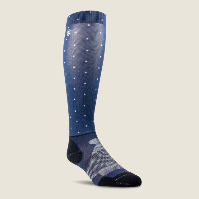 Ariat Ariat Tek Slim Printed Socks - Navy Dot