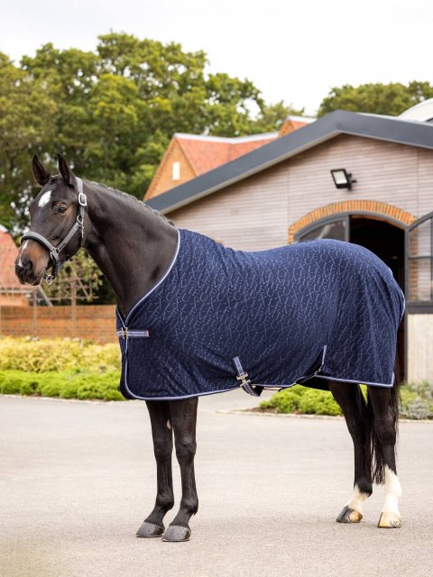 LeMieux LeMieux Arika Monogram Fleece Rug - Navy