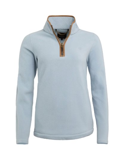 Holland Cooper Holland Cooper Country Fleece Quarter Zip - Pale Blue
