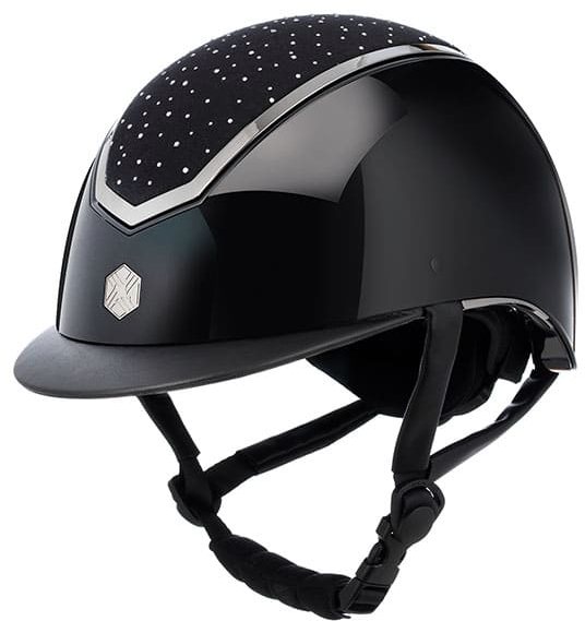 Charles Owen EQX Kylo Crystal - Black Gloss/Silver
