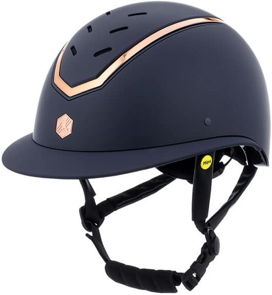 Charles Owen EQX Kylo Wide Peak with MIPS - Navy Matte/Rose Gold