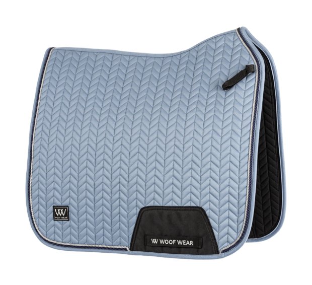 Woof Wear Woof Wear Herringbone Dressage Pad - Steel Blue