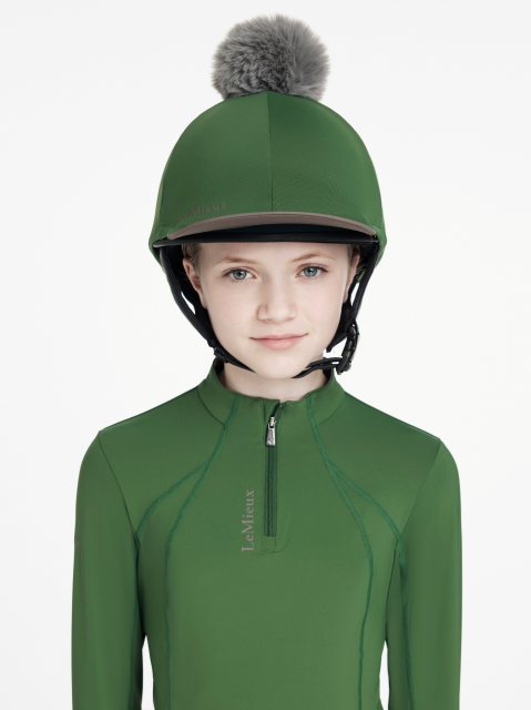 LeMieux LeMieux Classique Pom Hat Silk - Hunter Green