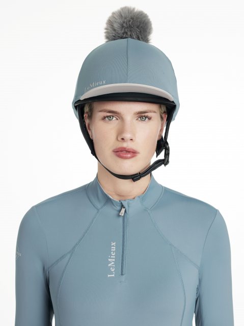 LeMieux LeMieux Classique Pom Hat Silk - Ice Blue
