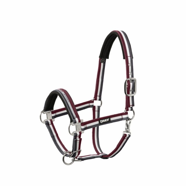 Eskadron Eskadron Pin Buckle Headcollar - Anthra/Creme/Rustic Red