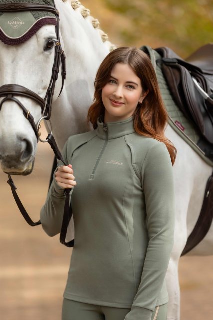 LeMieux LeMieux Frances Quarter Zip Fleece - Rosemary