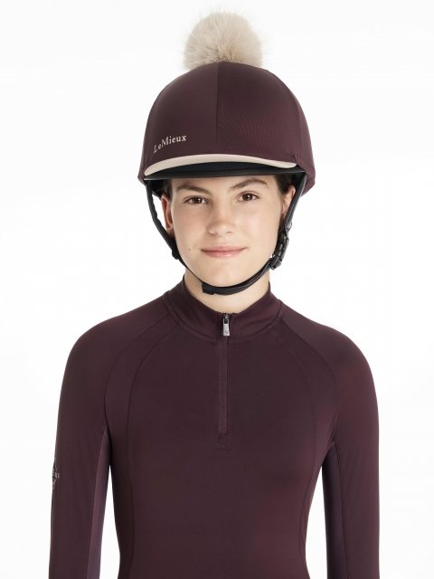 LeMieux LeMieux Classique Pom Hat Silk - Damson