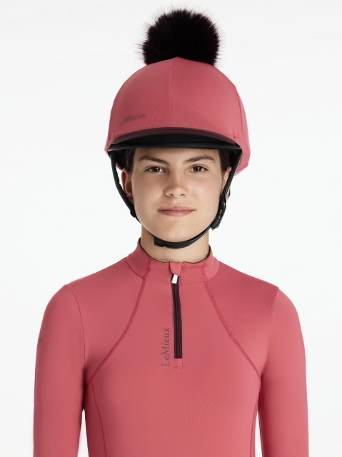 LeMieux LeMieux Classique Pom Hat Silk - Cranberry