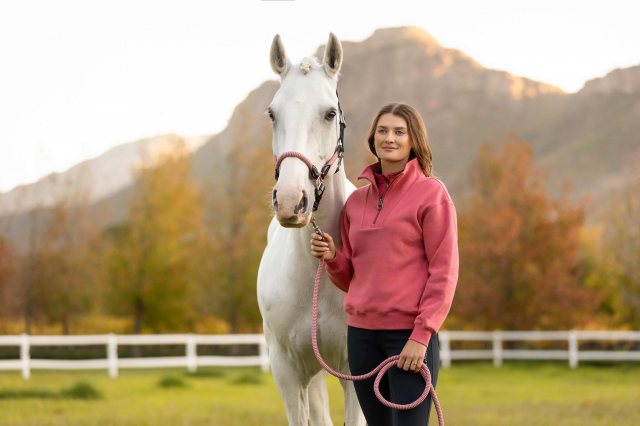 LeMieux LeMieux Keira 1/4 Zip Sweat - Cranberry