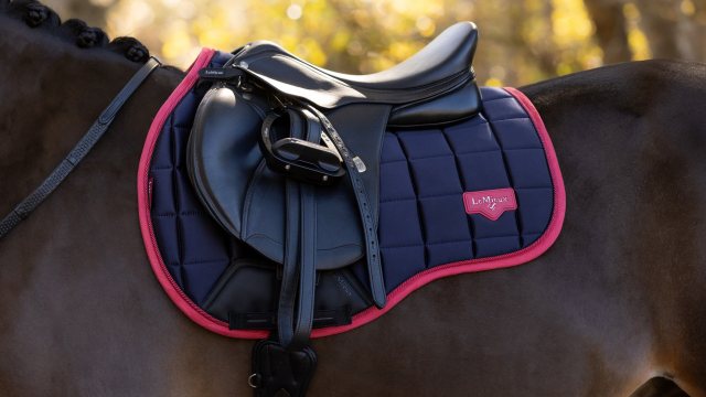 LeMieux LeMieux Loire GP Square - Navy/Cranberry