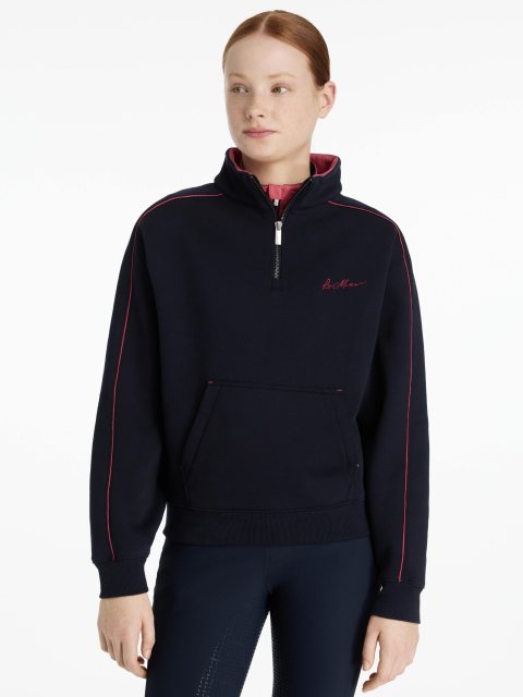 LeMieux LeMieux Kate Quarter Zip Sweat - Navy/Cranberry