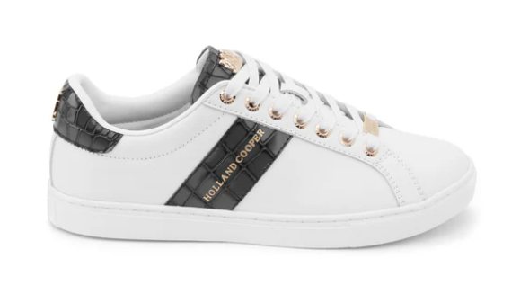 Holland Cooper Holland Cooper Knightsbridge Court Trainer - Black Croc