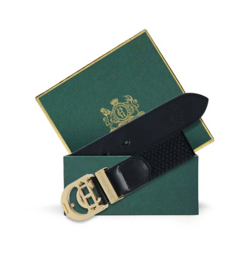Holland Cooper Holland Cooper Stirrup Heritage Belt - Black Crystal