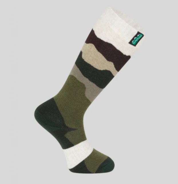 Ridgeline Ridgeline Merino Wool Socks (Full) - Olive Stripes