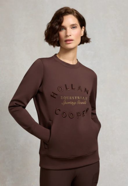 Holland Cooper Holland Cooper Crystal Crew Neck Sweat - Walnut