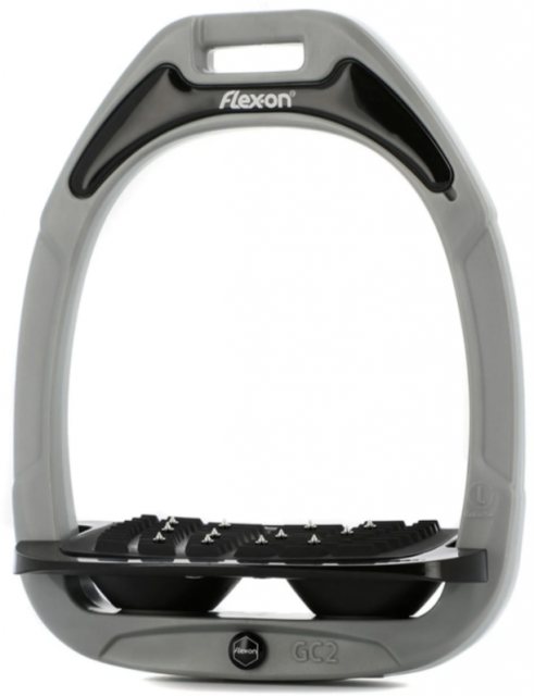 Flex-on Flex-on Green Composite Stirrups - Silver Grey/Black/Black
