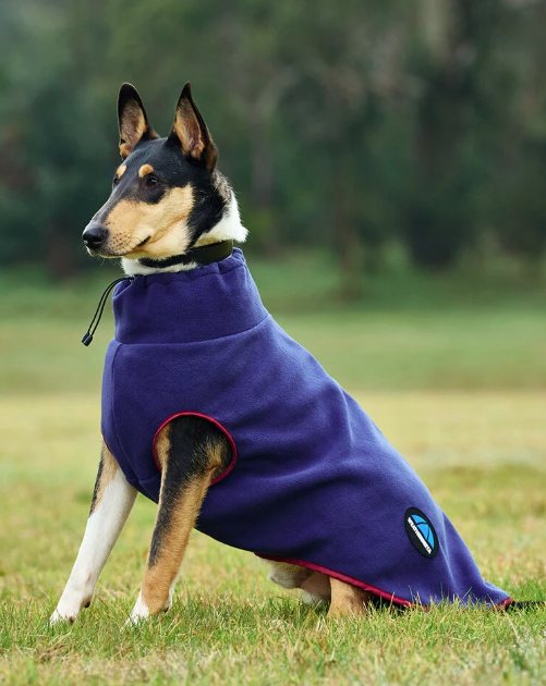 Weatherbeeta Weatherbeeta Comfitec Fleece Zip Dog Coat - Navy/Burgundy
