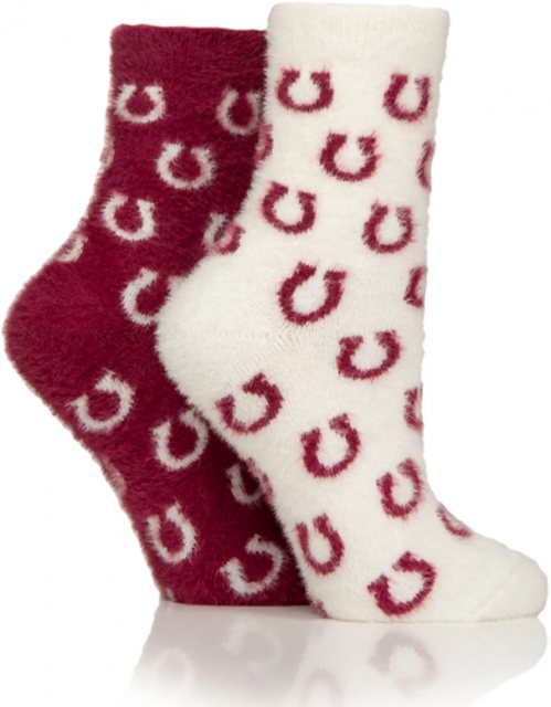 Platinum Agencies Ltd Fluffy Feather Socks - Horse Shoe
