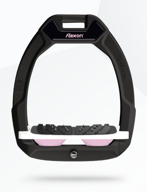 Flex-on Flex-on Safe-On Stirrups - Black/White/Light Pink