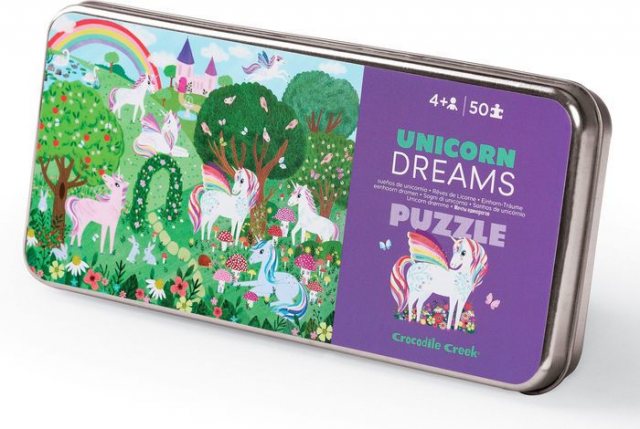 Hippychick Hippychick Crocodile Creek Tin Puzzle - Unicorn Dreams