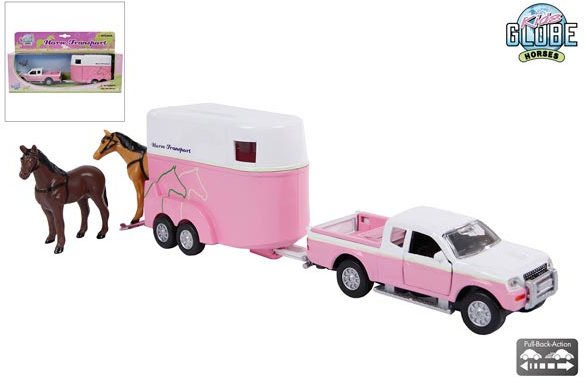 Jenkinsons Kids Globe Pink Mitsubishi & Trailer