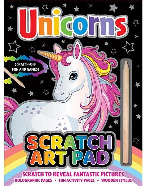 Jenkinsons Scratch Art Pad - Unicorns