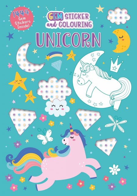 Jenkinsons Unicorn Gem Sticker & Colouring Book