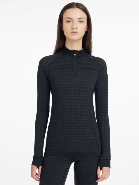 LeMieux LeMieux Aspen Houndstooth Quarter Zip Top