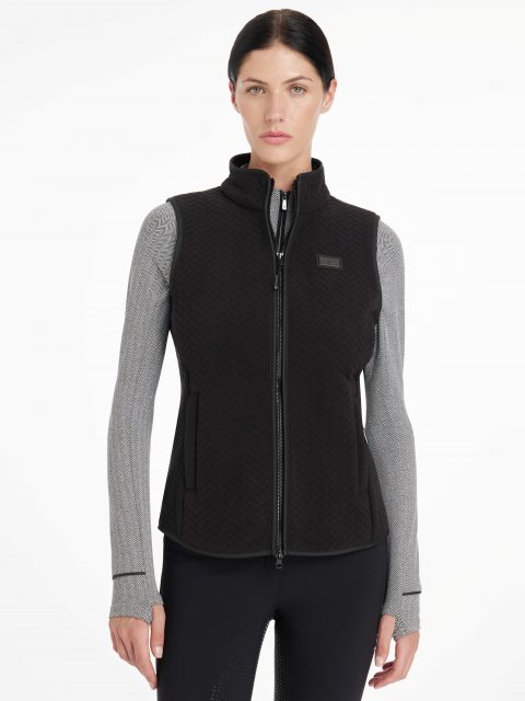 LeMieux LeMieux Aspen Herringbone Fleece Gilet - Black