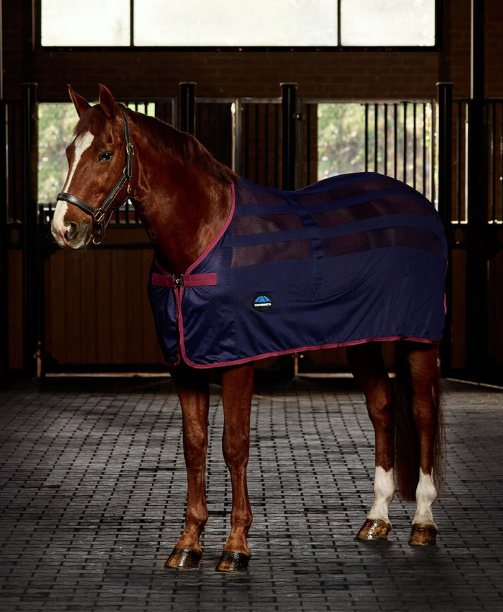 Weatherbeeta Weatherbeeta Scrim Cooler - Navy/Burgundy