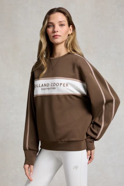 Holland Cooper Holland Cooper Equestrian Crew Neck Sweat - Chestnut