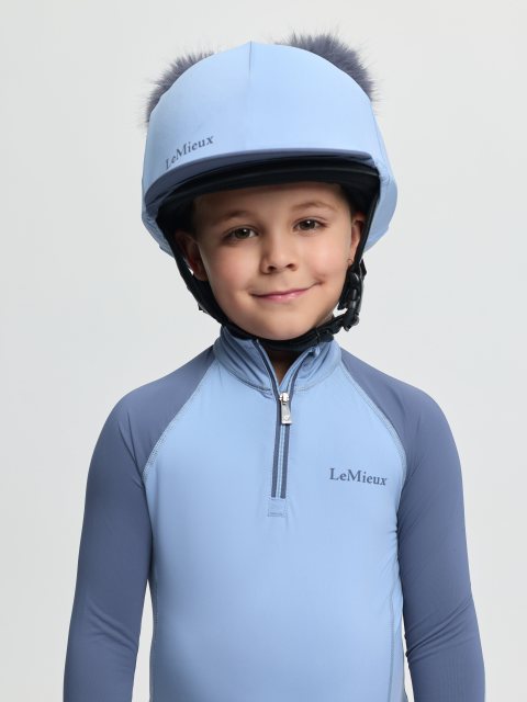 LeMieux LeMieux Mini Double Pom Hat Silk - Powder Blue