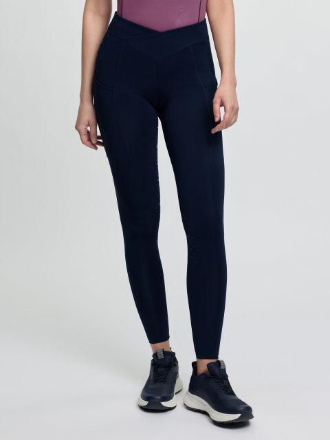 LeMieux LeMieux Simone Cross Over Half Seat Pull On - Navy