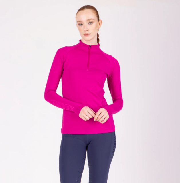 Shires Shires Aubrion React Long Sleeve Base Layer - Fuchsia