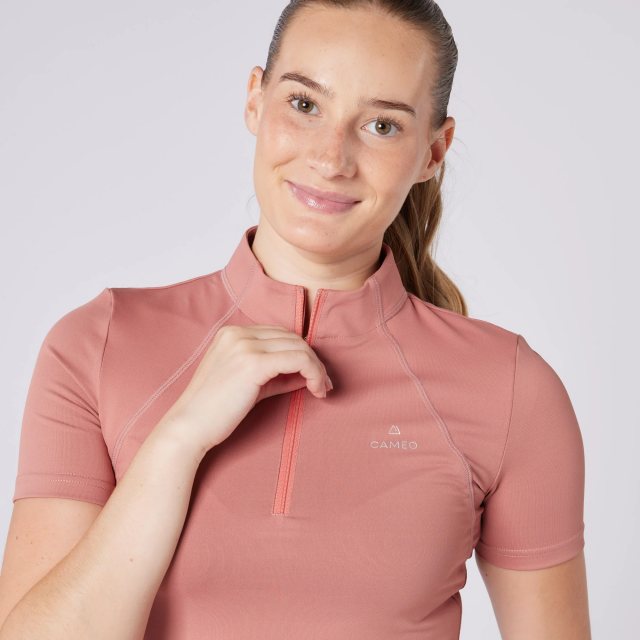 Cameo Equine Short Sleeve Base Layer - Dusky Pink