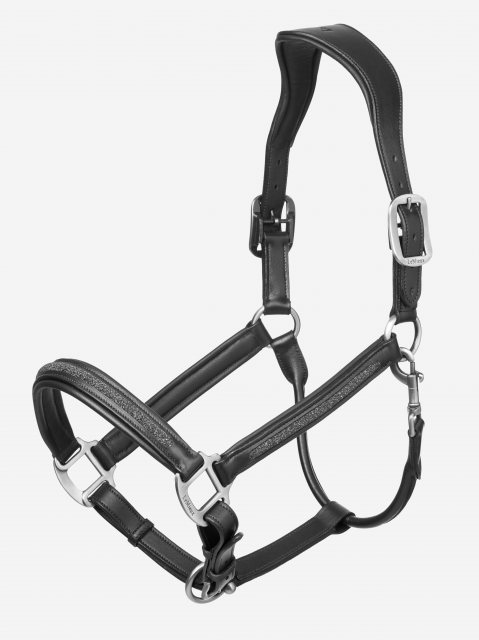 LeMieux LeMieux Leather Crystal Headcollar -Black