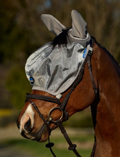 Weatherbeeta Weatherbeeta Comfitec Hexi Shield Ride On Fly Mask - Silver