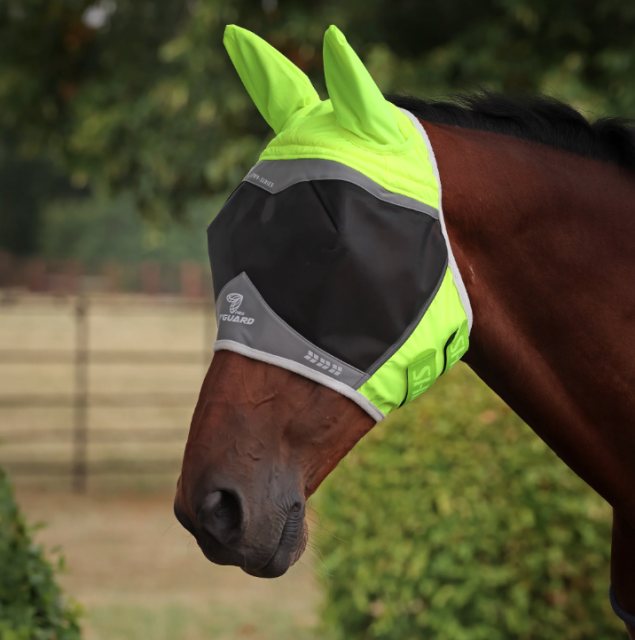 Shires Shires FlyGuard Pro Hi-Vis Fine Mesh Fly Mask with Ears