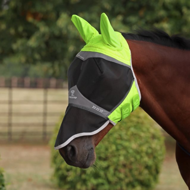 Shires Shires FlyGuard Pro Hi-Vis Fine Mesh Fly Mask w/ Ears & Nose