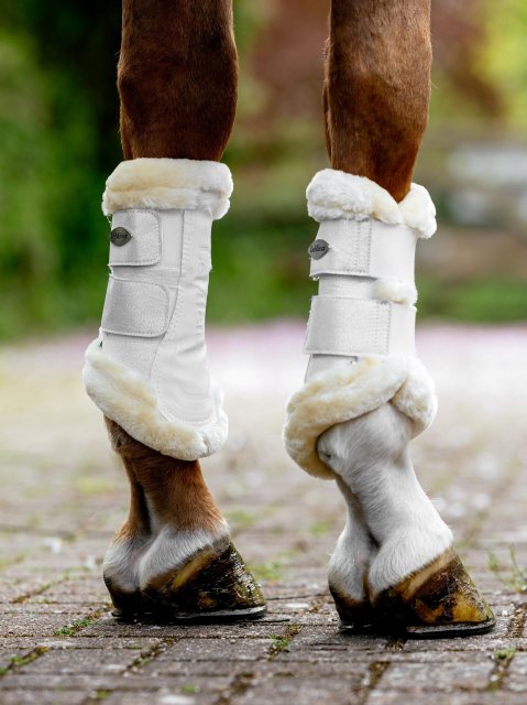 LeMieux LeMieux Brilliance Fleece Brushing Boot - White