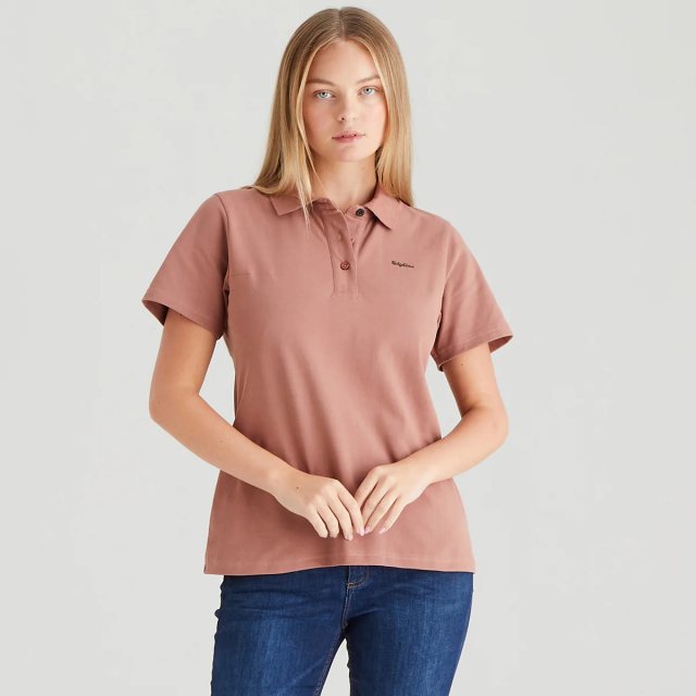 Ridgeline Ridgeline Womens Signature Polo Shirt - Dusky Pink