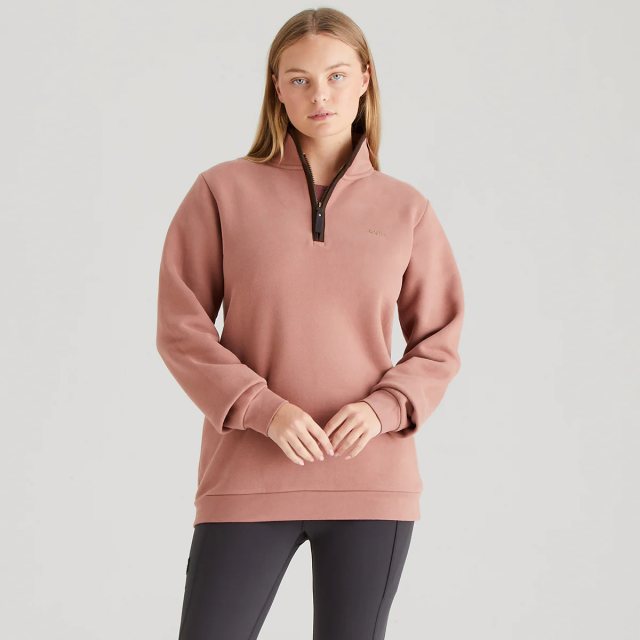 Ridgeline Ridgeline Womens Brancaster 1/4 Zip - Dusky Pink