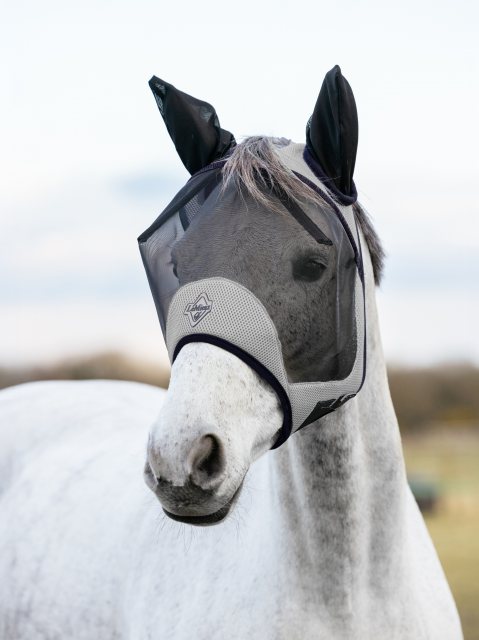 LeMieux LeMieux Kudos AeroGuard Half Flymask - Navy