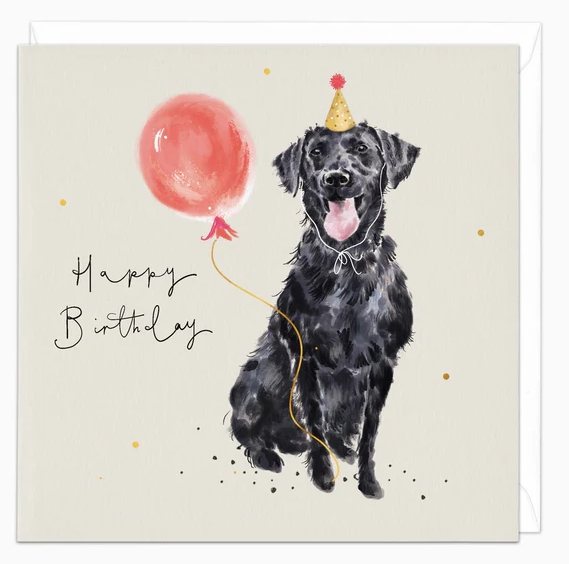 Whistlefish Whistlefish Black Lab Birthday Card