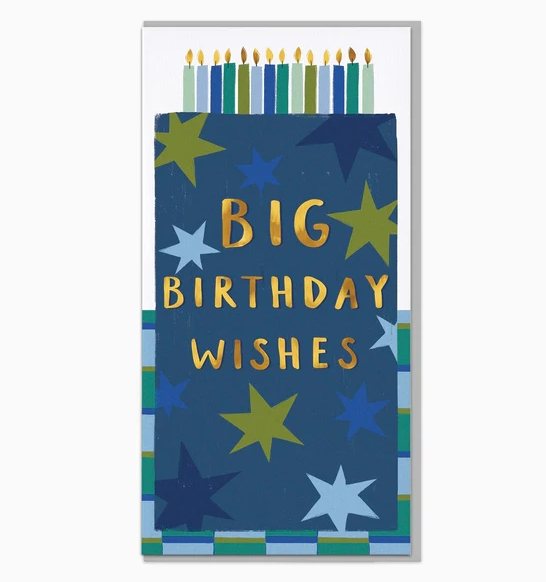 Whistlefish  Whistlefish Tall Cake & Candles Birthday Card
