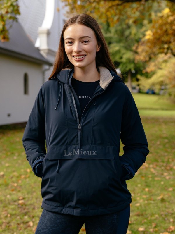IT09389 lifestyle phoebehalfzipwaterproofanorak navy 06
