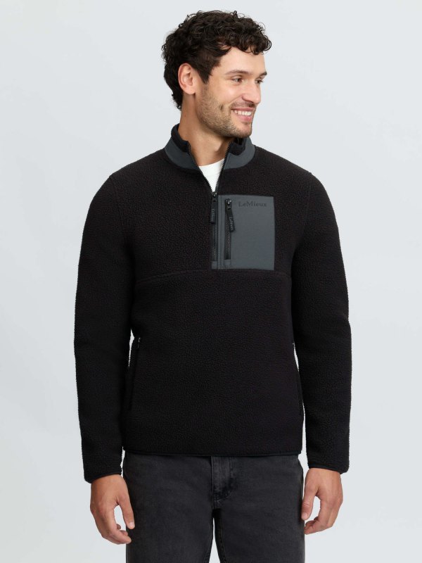 IT09555 studio mensborghalfzipsweat black 001