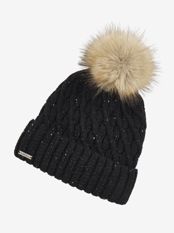 IT09587 product bernie sequin beanie black 01