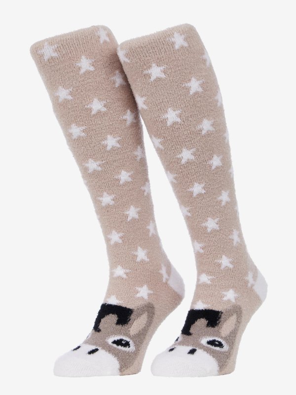 IT09607 product fluffy character socks donkey 01